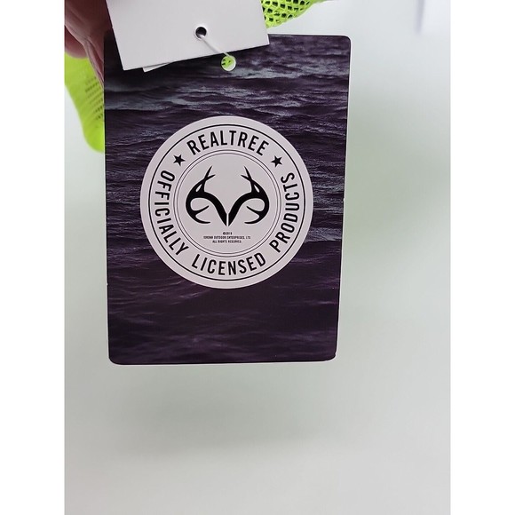 NWT Realtree Fishing Hat Black & Neon Snapback Cap Breathable Mesh Backing - Picture 4 of 9